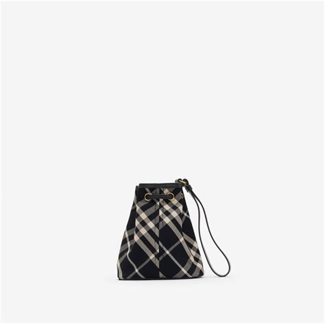 burberry drawcord pouches|Check Drawstring Pouch in Black/calico .